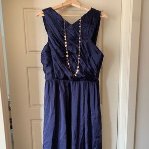 NWT H&M Full Length Formal Navy Blue Dress